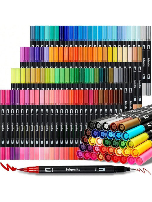 Juego de marcadores de arte de punta dual de 60, para dibujo y pintura