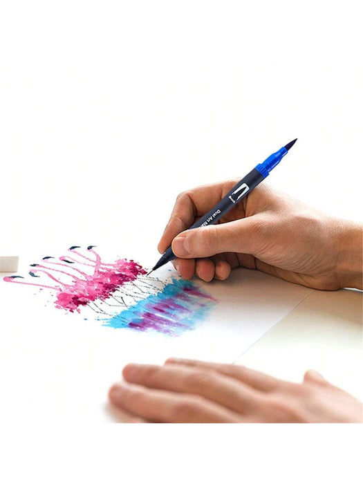 Juego de marcadores de arte de punta dual de 60, para dibujo y pintura