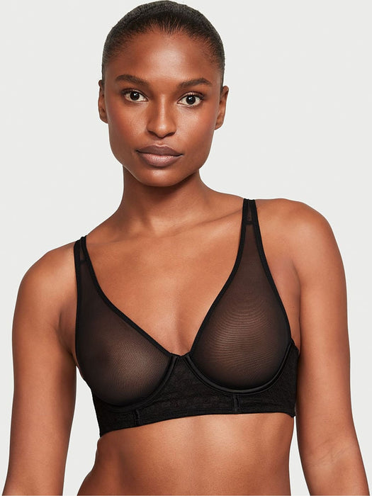 Victoria's Secret Sujetador largo escotado de malla Icon