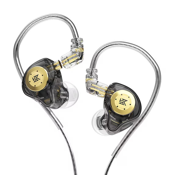 Auriculares KZ EDX PRO HiFi 1DD con circuito magnético dual, dinámicos (negros, sin micrófono)