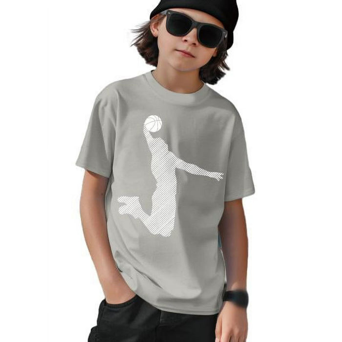 Camiseta de verano para niño con estampado de jugador de baloncesto