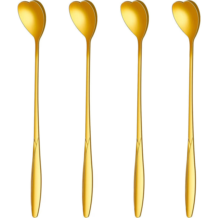 4 piezas Cucharas en forma de corazón Cucharas de postre