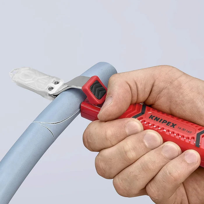 Herramienta de desmontaje Knipex 16 20 165 SB de 8 mm a 28 mm con hoja de bisturí