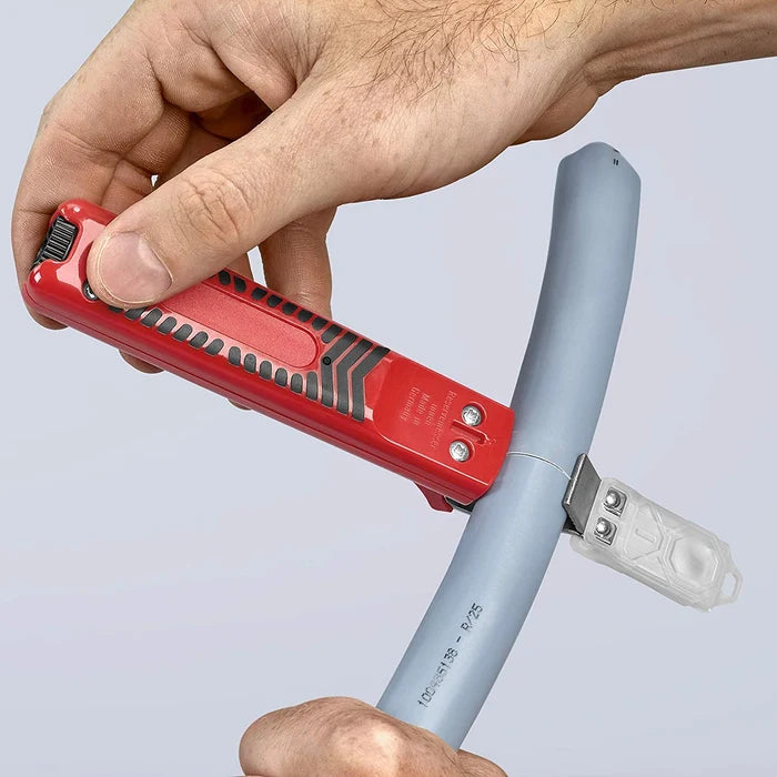 Herramienta de desmontaje Knipex 16 20 165 SB de 8 mm a 28 mm con hoja de bisturí