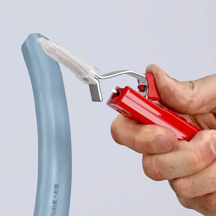 Herramienta de desmontaje Knipex 16 20 165 SB de 8 mm a 28 mm con hoja de bisturí