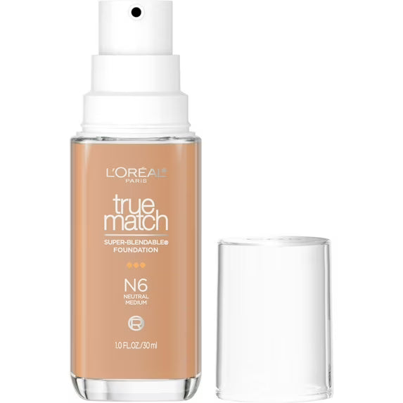 Base de maquillaje en crema True Match de L'Oréal Paris, tono N6 Neutral Medium