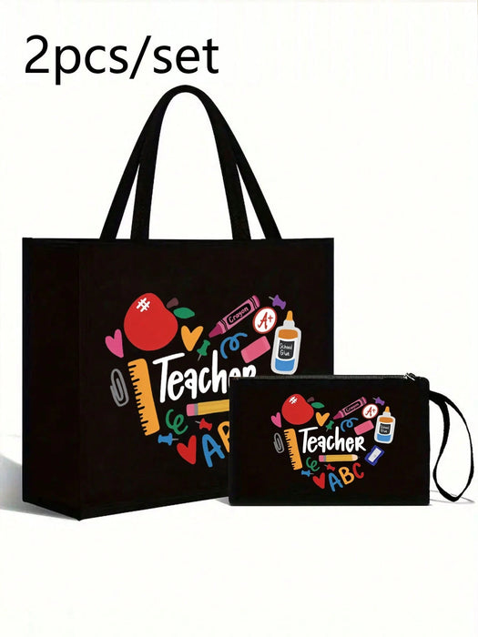 Conjunto de 2 bolsos de mano inspiradores para profesores