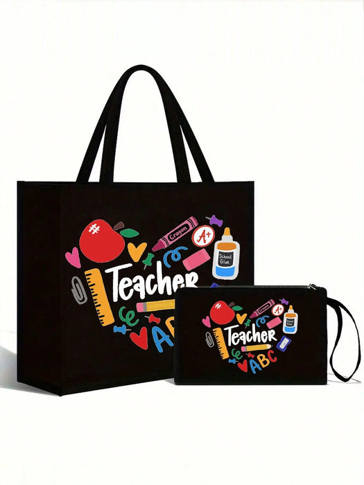 Conjunto de 2 bolsos de mano inspiradores para profesores