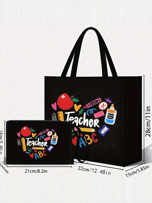 Conjunto de 2 bolsos de mano inspiradores para profesores