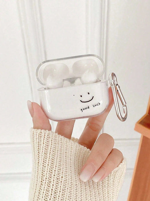 Funda para auriculares con diseño de cara sonriente de la suerte, para Apple Pro