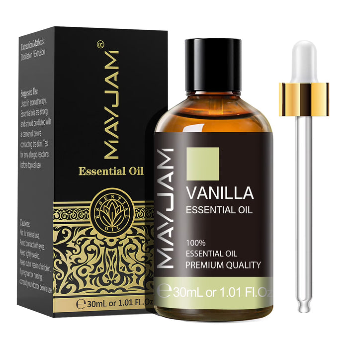 MAYJAM Aceites Esenciales de Vainilla para Aromaterapia y Difusor, Cuidado del Cabello