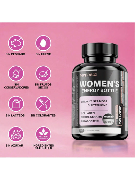 Vitaminas y Minerales, Suplemento para Mujer con Musgo Marino