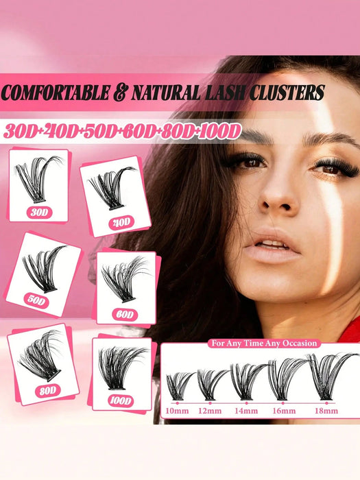 Kit de 480pcs extensiones pestañas postizas a granel de aspecto natural