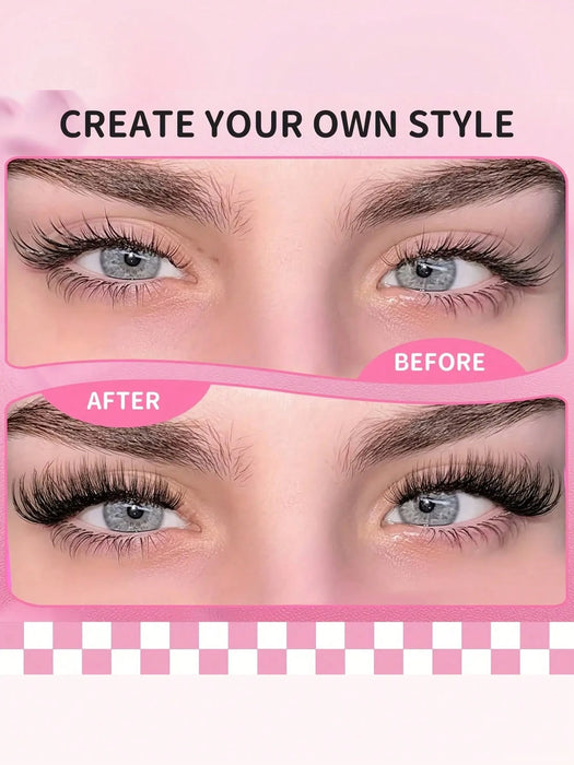 Kit de 480pcs extensiones pestañas postizas a granel de aspecto natural