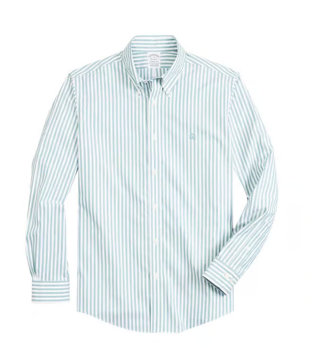 Brooks Brothers Camisa deportiva elástica Green Regent Fit SPT ML NI