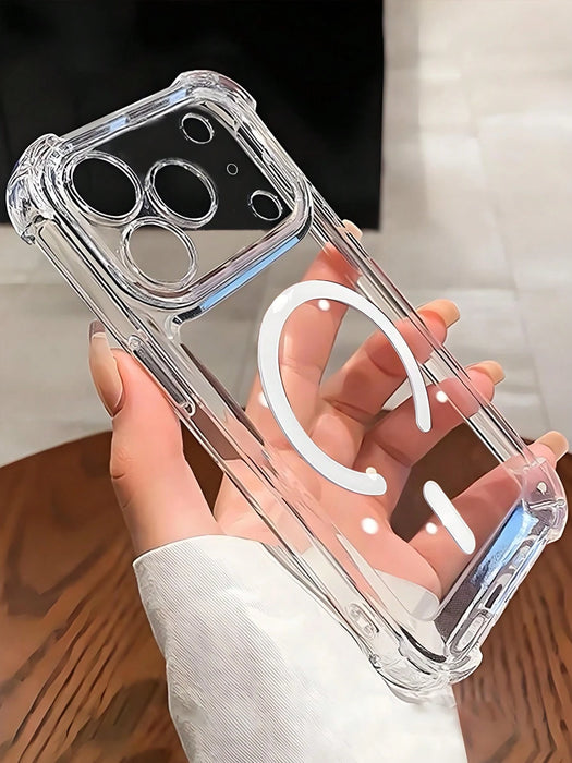 Shein Funda magnética transparente a prueba de golpes para teléfono iphone 17 pro max