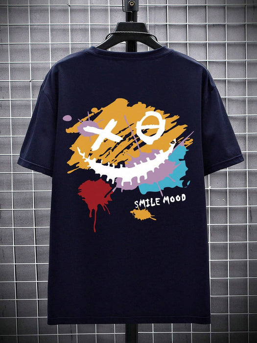 SHEIN Manfinity EMRG Camiseta de cuello redondo de manga corta