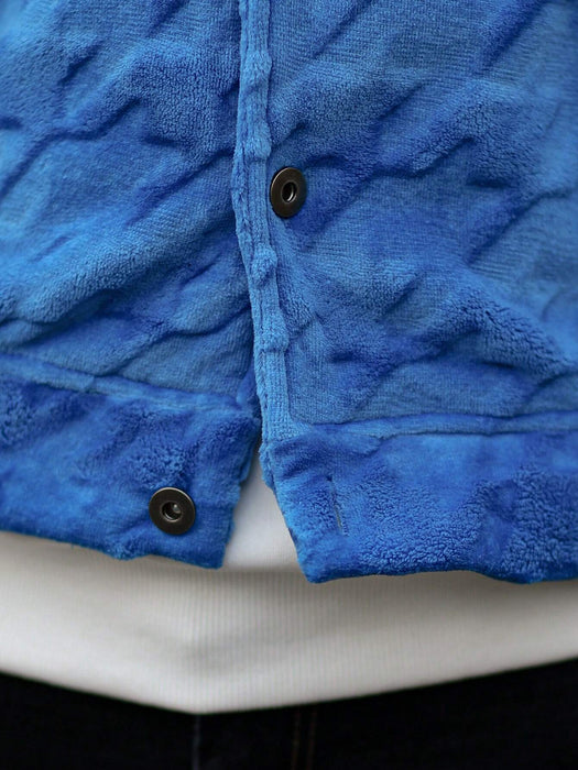 Manfinity Homme Chaqueta corta para hombre  sencilla de manga larga con botones