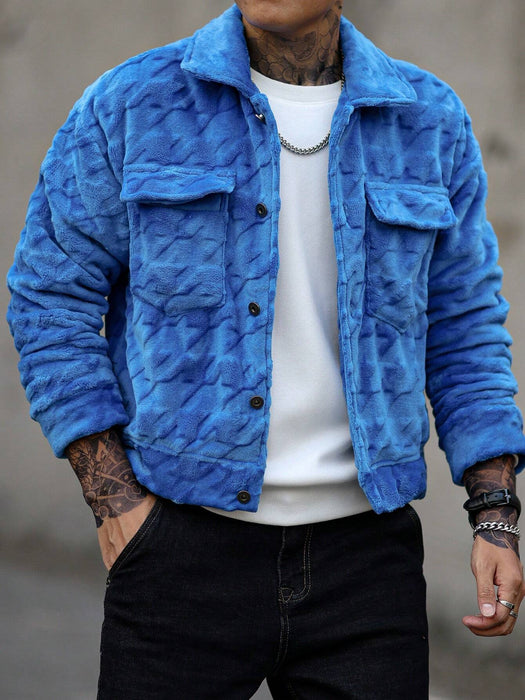 Manfinity Homme Chaqueta corta para hombre  sencilla de manga larga con botones
