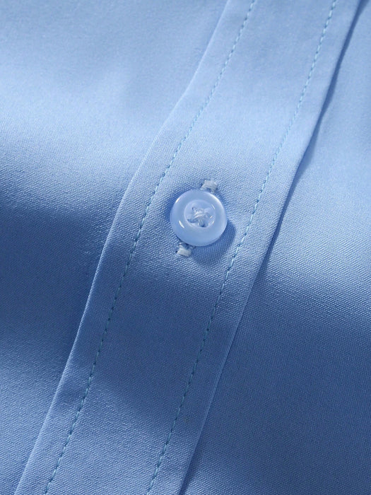 SHIEN Camisa de manga larga informal de moda para hombre