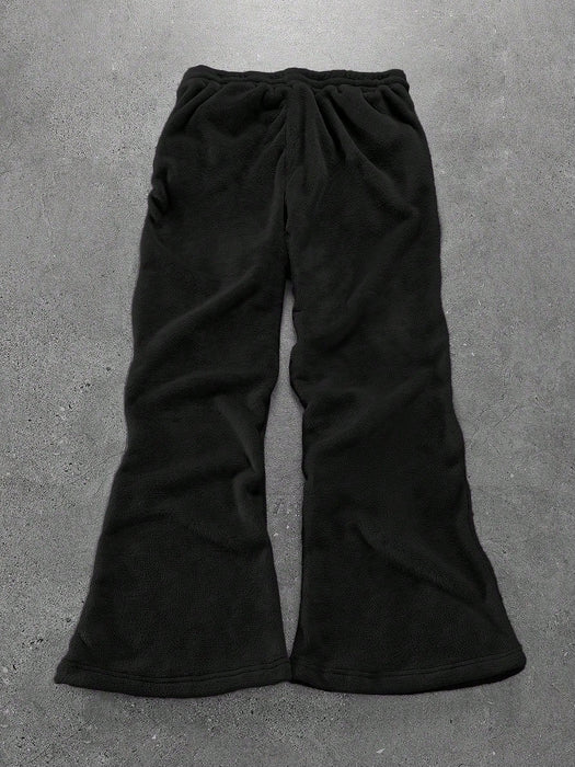 Shein Manfinity Roghcode Streetrush Pantalones deportivos para hombre con cordón ajustable y bordado de letras
