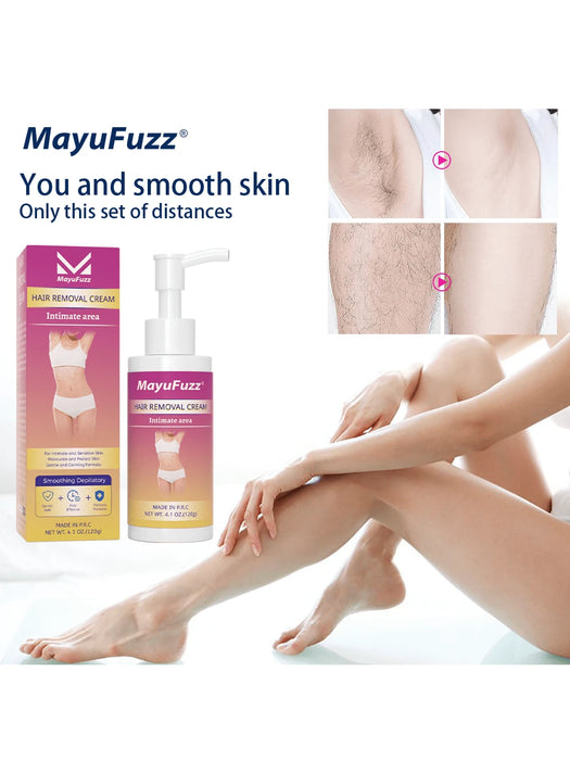 Mayufuzz Crema Depilatoria Piel Sensible unisex, Gel Removedor De Vello De Bikini Sin Dolor
