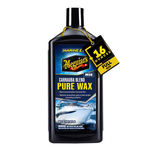 Cera pura Meguiar's M56 para uso marino/RV, mezcla de carnauba, M5616, 16 oz, líquida