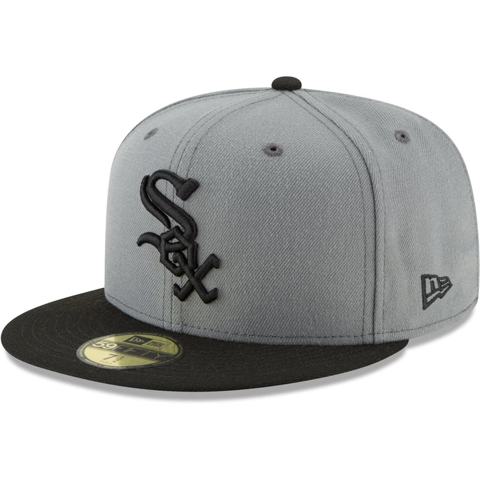 Gorra ajustada New Era 59FIFTY bicolor gris/negro para hombre