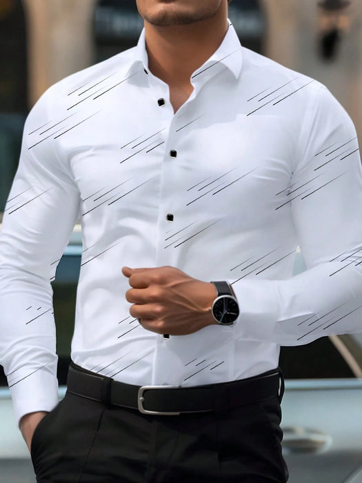 Camisa de manga larga con rayas diagonale