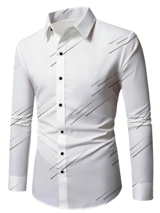 Camisa de manga larga con rayas diagonale