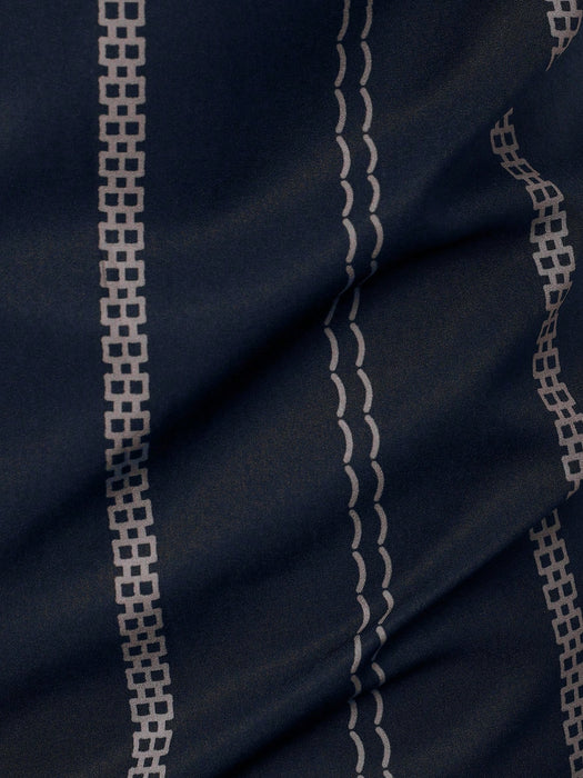 Shein Polo ligero de rayas geométricas para hombre, estilo casual de negocios
