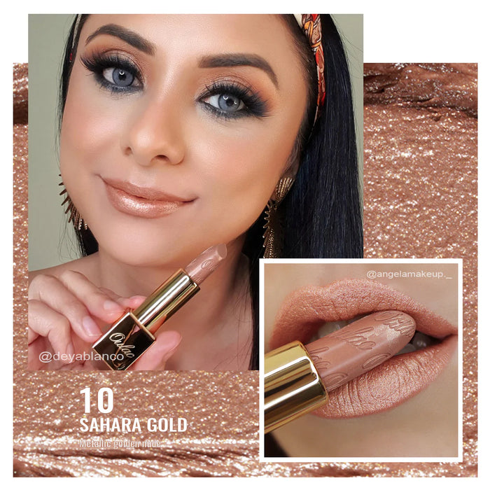 Oulac Labial con brillo metálico | D10 Sahara Gold