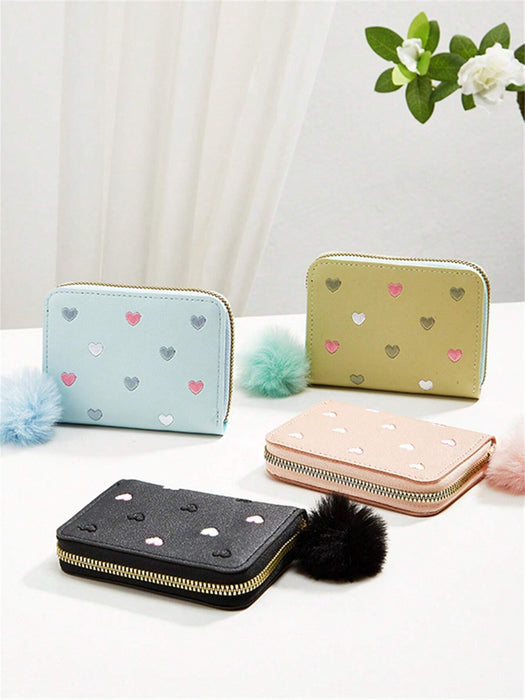 SHEIN Monedero de mujer, monedero de San Valentín para mujer, cartera pequeña