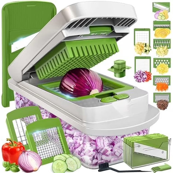 Mueller Pro-Series 10 en 1, picadora de verduras de 8 cuchillas