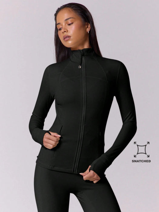 SHEIN Musera Sport Chaqueta deportiva de manga larga con cremallera