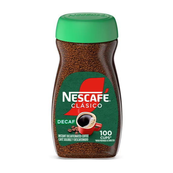Café descafeinado tostado oscuro NESCAFÉ CLÁSICO, café instantáneo, 7 oz
