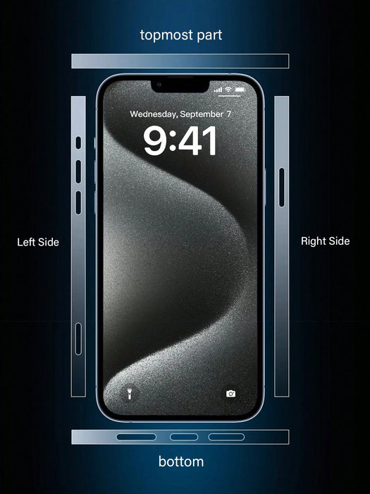 SHEIN 5 piezas Película protectora para marco de teléfono, 0.1 mm para iPhone 15 Pro Max