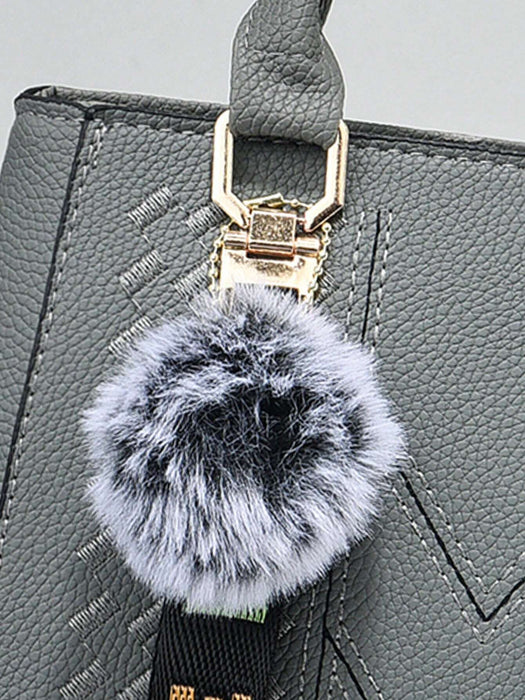 SHEIN Bolsa casual de hombro con colgante de pompón, para mujeres