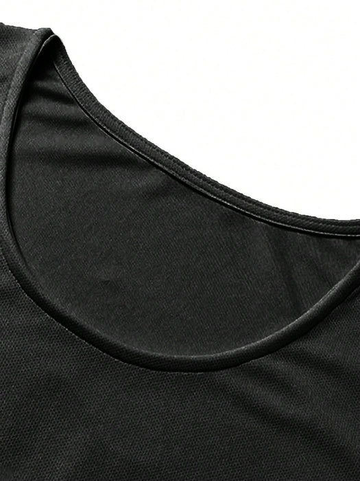 Camiseta deportiva sin mangas de fibra de bambú ligera y transpirable de corte holgado