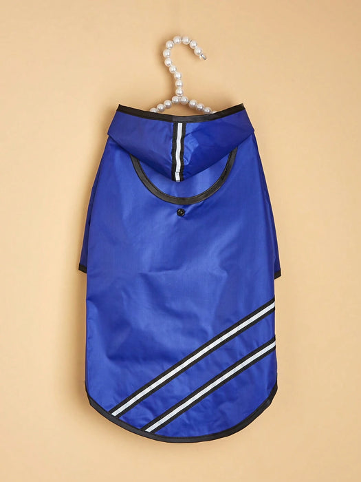 Traje Impermeable azul para perros, ideal para viajes nocturnos y ocasiones informales.