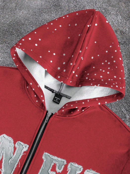 SHEIN PAVTROS Conjunto de sudadera y pantalón deportivo estampado para hombre