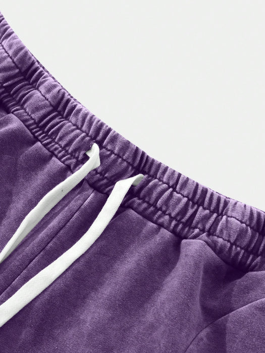 Shein PAVTROS Pantalones de hombre con estampado de estrellas, a la moda