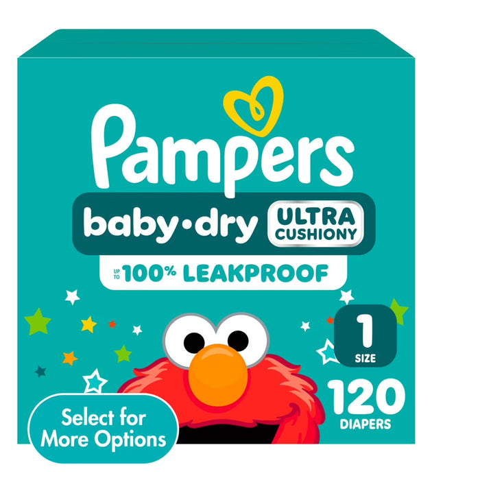 Pampers Pañales Baby Dry Talla 1, 120 unidades