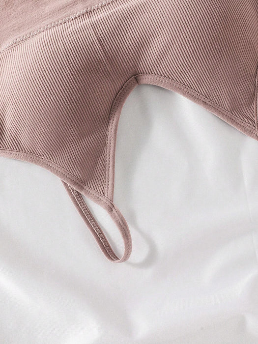 SHEIN 5 Sujetadores con espalda cruzada y ventilación, con espalda abierta