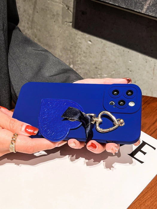 Shein Cover de teléfono sencilla con colgante de corazón