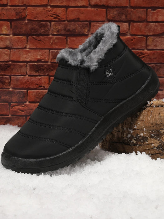 SHEIN Zapatos de invierno para mujer, botas de invierno cálidas con forro térmico
