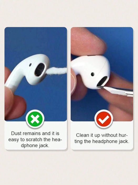 Cepillo de limpieza suave para puertos de carga, para auriculares