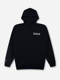 QALO Sudadera con capucha y logo negra
