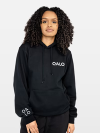 QALO Sudadera con capucha y logo negra