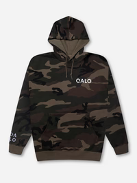 QALO Sudadera con capucha y logo de camuflaje